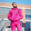 Pink Zip Up Hoodie + Sweatpants with Zipper Pockets